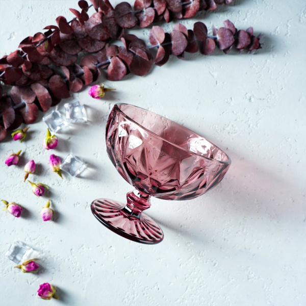 Креманка стекл Magistro «Круиз», 350 мл, d=12 см, розов