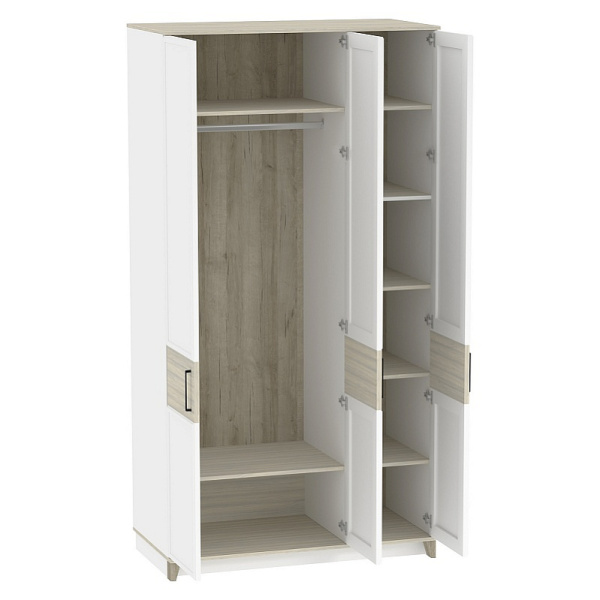 AURELIO 444 Шкаф для одежды и белья Белый/Блеквуд Сатиновый AURELIO 444 Шкаф для одежды и белья Белый/Блеквуд Сатиновый