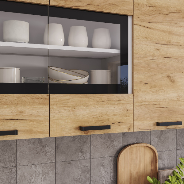 Кухня "Крафт" 2,0 м тип 2 Графит