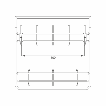 Вешалка 2х ярусная 60 см Белый