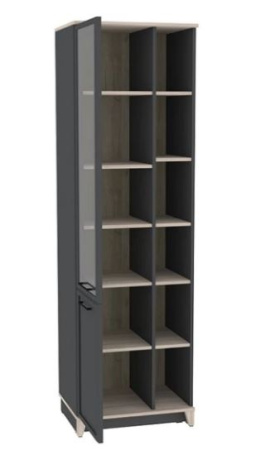 Aurelio 1 (гостиная) Шкаф МЦН (02) (Антрацит/Блэквуд Сатиновый)