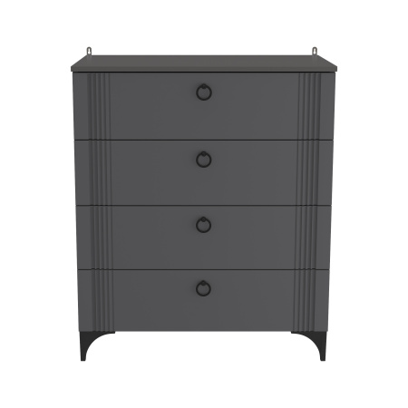 Комод К-42 4 ящ. Эйхория/Серый графит