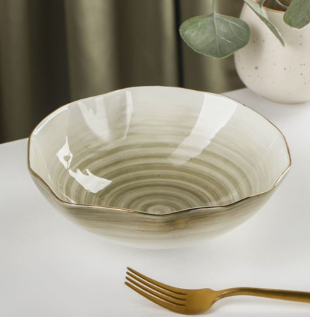 Салатник "Млечный путь" 22х7,7 см, цвет серый   7435989