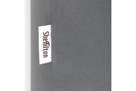 Банкетка Sheffilton SHT- B6 микровелюр/металл Б-13 (угольно-серый/черный муар)