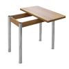 Стол Уют 4 450(+450)*800*750/ДСП дуб сонома/опора D50 "труба" хром