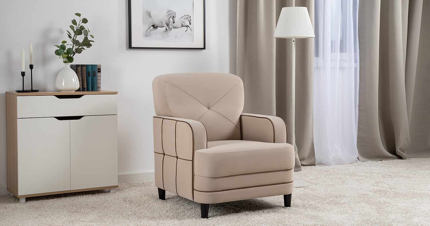 Кресло "Черри" Арт.Н ТК 284 IRIDA 02 (св-бежевый) 