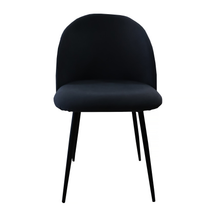 Стул Дэйзи велюр Графит/Черный