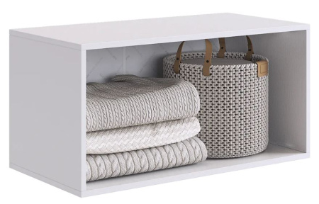 Зефир Антресоль 2дв/118.01/Белое дерево/серый (эмаль)