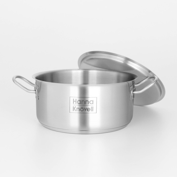 Кастрюля из нерж стали Hanna Knövell с кр, 3 л, d=20 см