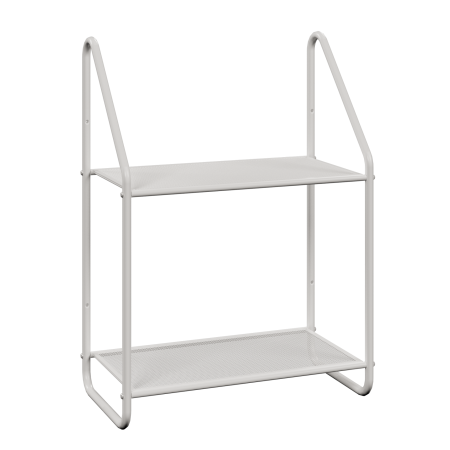 Полка настенная Барселона 12 , 2-х ярусная /Белый /450 х 245 х 620/ЭНБ12