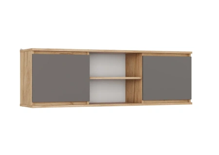 СИТИ Полка навесная П-30 /Серый графит/корпус дуб Крафт