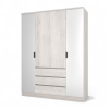 Шкаф ВЕНСЕН Сосна Лофт 4-х дв., 3 ящ, Зеркало / Сосна Лофт 