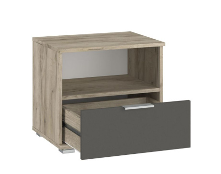Тумба прикроватная Венеция Дуб Серый/Графит