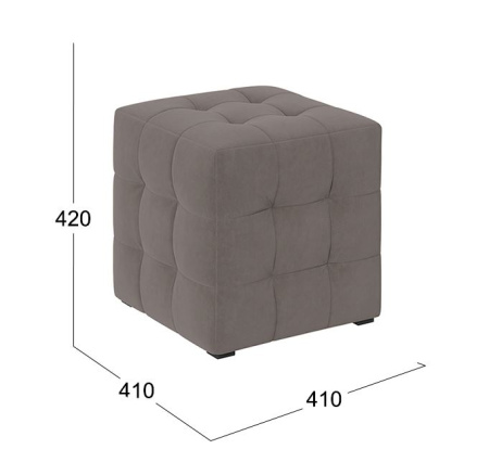 Пуф Тип 1 (Велюр Мокко темный)