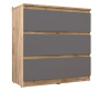 Сити Комод К-31 Серый Графит/Дуб Крафт Золотой