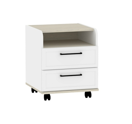 Aurelio 94 Тумба прикроватная Белый-Блеквуд Сатиновый