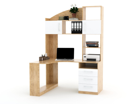 Стол компьютерный угловой Капитан-1 Дуб сонома