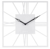 3532-004W Часы настенные из металла, квадрат 35 см, белый "Рим 2"