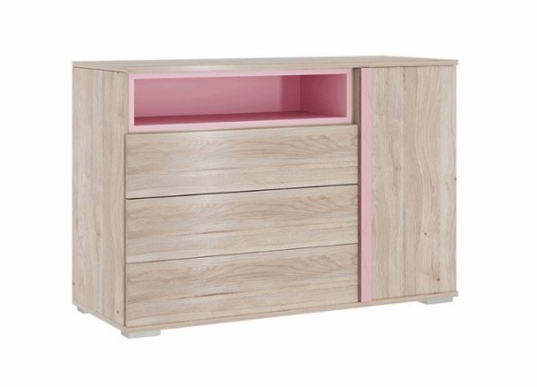 "Лайк" Комод 26.01+Полка-вкладыш 48 (дуб мария/роуз)