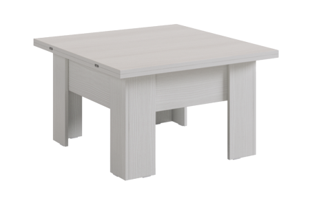 Стол - трансформер журнальный Секрет белый рамух/белый рамух