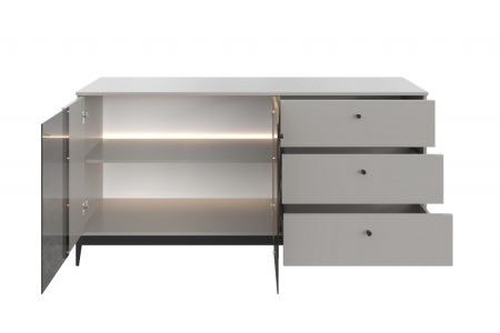 Комод Нордик Холодный серый/Дуб Артизан