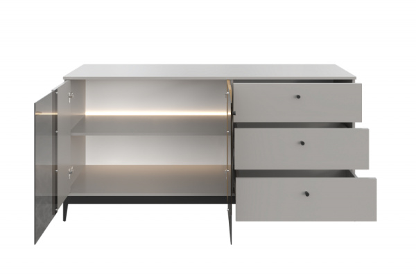 Комод Нордик Холодный серый/Дуб Артизан