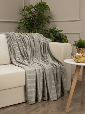 Плед Texrepublic фланель однотон страйп 150*200 94348