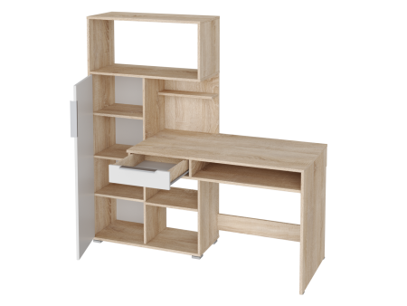 КВАДРО стол письменный Дуб сонома/Белый