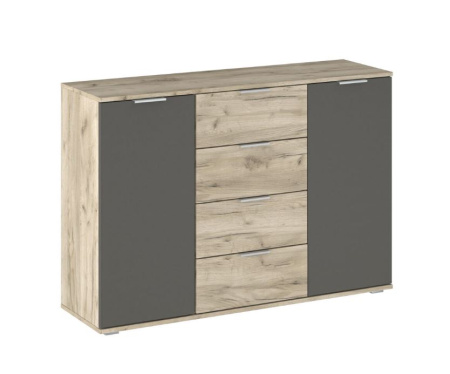 Венеция Комод дуб Серый К. /Графит