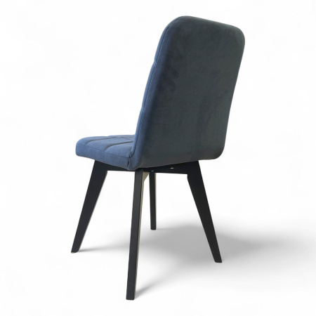 Стул Авиньон (квадрат), велюр Катания Графит+каркас стандарт массив дерево(черный)