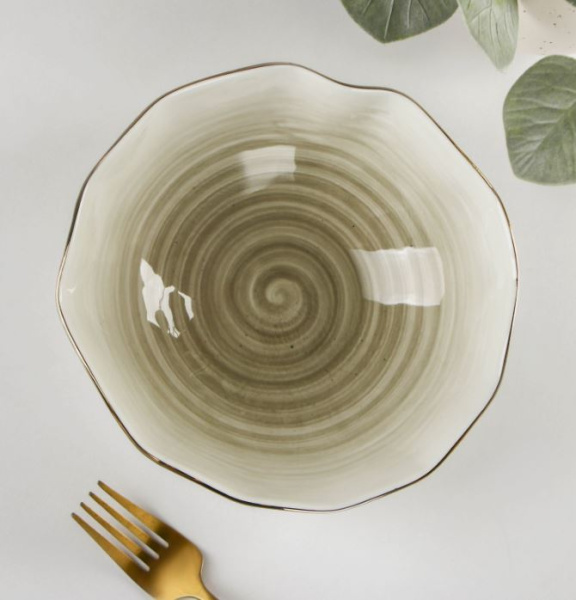 Салатник "Млечный путь" 22х7,7 см, цвет серый   7435989