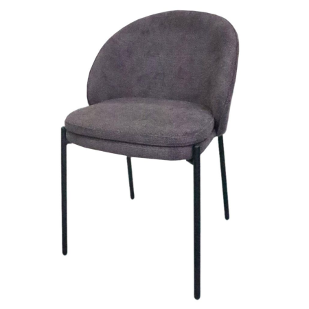 Стул DC-3086 металл белый,   ткань WZ2091-4 Коричневый 