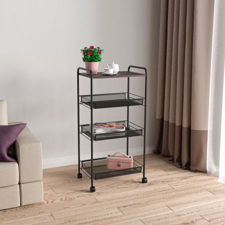 Этажерка "Ладья 34 С (столешница)"Чёрный