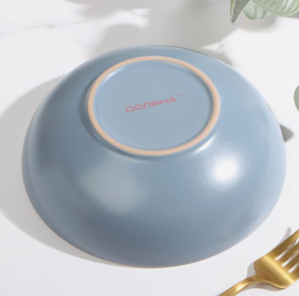 Миска 18 см "Ваниль" 700 мл, цвет голубой 9377084