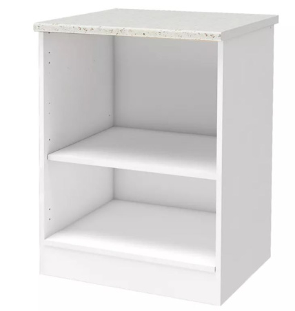 Уют СТЛ.275.06МСТ Шкаф напольный 60 + фасад + столешница Белый/ДУБ СОНОМА 