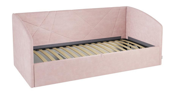 Кровать ( Софа) Бест 900*2000 Нежно-розовый (велюр)
