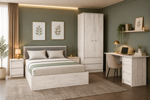 Шкаф для одежды ВЕНСЕН, 2 ящика /Сосна Лофт