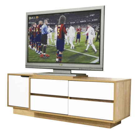 Тумба ТВ ТМ24, 04 дуб сонома/белый глянец