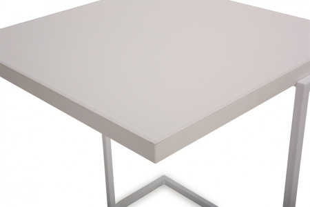 Стол Граф Белый/Белый стекло 500/550/500