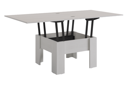 Стол - трансформер журнальный Секрет белый рамух/белый рамух