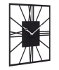 Часы настенные из металла, квадрат 35 см, черный Рим 2