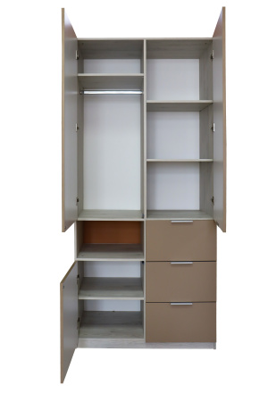 Шкаф "Ним" 3 дв. 3 ящ.  Сосна Лофт/Вижн