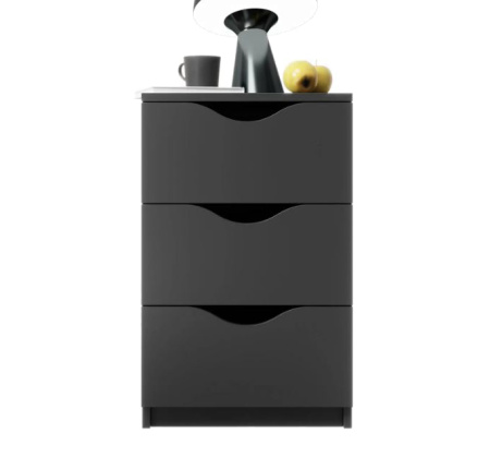 Луки Тумба прикроватная 3 ящ. СТЛ.508.02 Графит