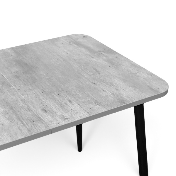 Стол Турин 110(+40)*70 Метрополитан/ черный