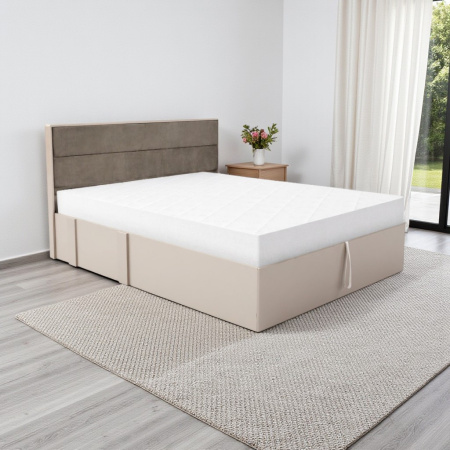 Сен-Дени Кровать 1600*2000 + основание с ПМ Кашемир/МДФ Дуб Латте