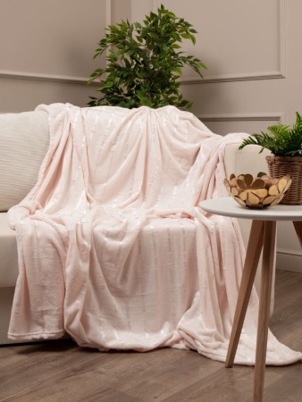 Плед Texrepublic фланель однотон страйп 200*220 94362