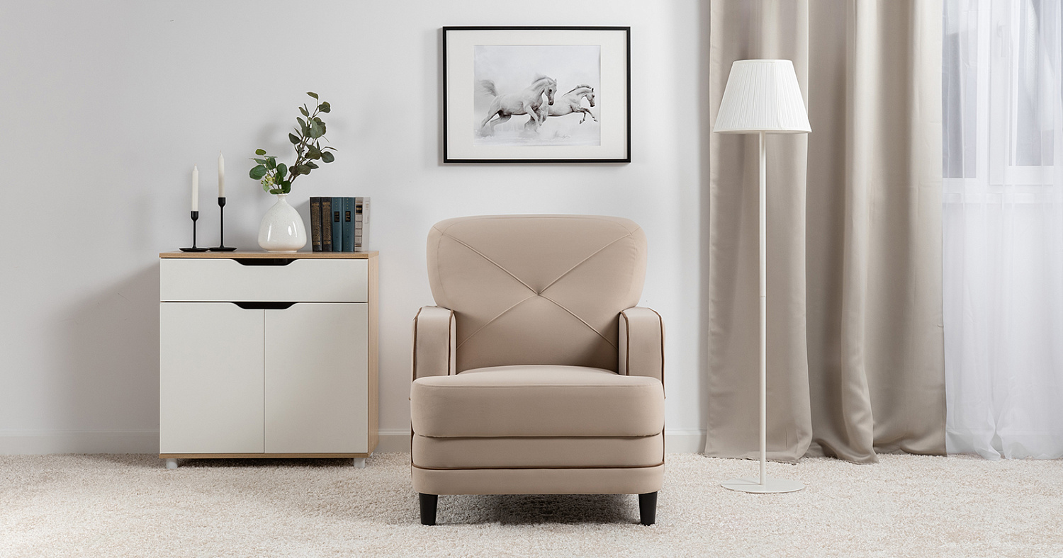 Кресло "Черри" Арт.Н ТК 284 IRIDA 02 (св-бежевый) 