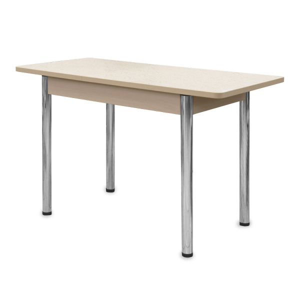 Стол Айсберг-мини PL 960(1260)*600, ЛДСП Дуб мол., пластик Бежевые цветы/нога ПРЯМ хром 4 Стол Айсберг-мини PL 960(1260)*600, ЛДСП Дуб мол., пластик Бежевые цветы/нога ПРЯМ хром 4