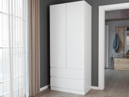 Шкаф Somero 467.02 2-х дверный с ящиками Белый