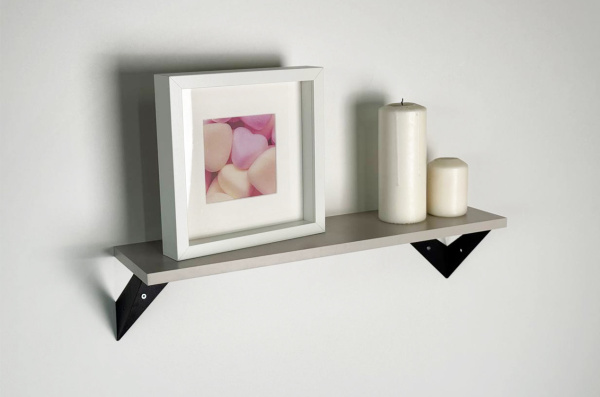 Полка навесная Рич кашемир/черный